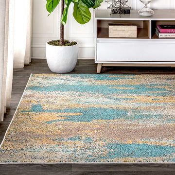 Contemporary Pop Modern Abstract Vintage Waterfall Area Rug
